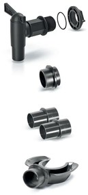 Set accesorii pentru butoaie de apa de ploaie, 5 piese, negru