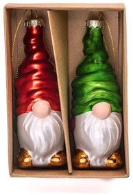 Ornamente de Crăciun lucrate manual 2 buc. din sticlă ø 4 cm Gonk – Sass &amp; Belle