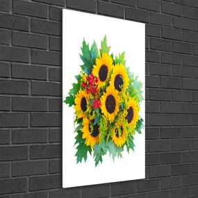 Imagine de sticlă buchet de floarea-soarelui