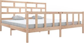 vidaXL Cadru de pat Super King, 180x200 cm, lemn masiv de pin