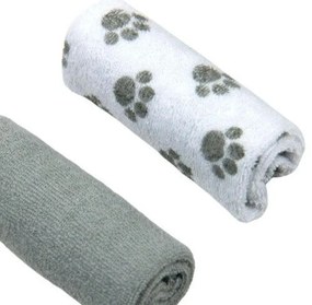 Set 4 mini prosopele pentru bebelusi - alb si gri  - Mother s Choice