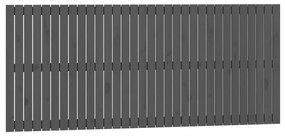 824880 vidaXL Tăblie de pat pentru perete, gri, 204x3x90 cm, lemn masiv pin