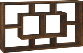 vidaXL Raft prezentare de perete 8 compartimente, stejar fumuriu