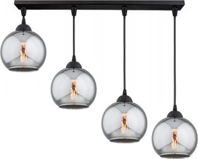 Brilagi - Lustră pe cablu DIOR 4xE27/60W/230V negru/gri fumuriu
