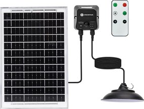 Aigostar - Lustră solară LED pe cablu cu senzor LED/3,7V 6000 mAh IP65 + telecomandă