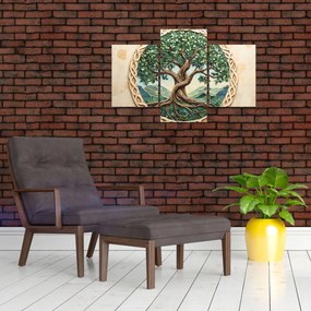 Tablou – Arborele vieții împletit (90x60 cm)