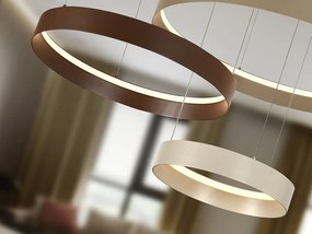 Lustra cu 3 inele colorate LED CCT si telecomanda Halos