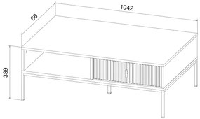 Masă de cafea SUE, neagră