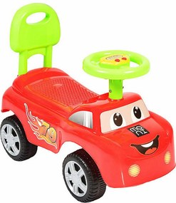 Masinuta cu Functie de Trotineta Fara Pedale Pentru Copii NOVOKIDS™ DREAM CAR, Maxim 25 Kg, Cu Sunete, Spatar de Protectie si Volan, ROSU