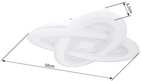 Plafonieră LED dimabilă Globo 48287-36 LARIO LED/36W/230V d. 50 cm + telecomandă