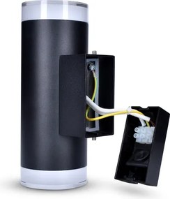 Brilagi - Aplică de perete pentru exterior LED RGBW MATERA, 2x GU10 / 4,8W / 230V, negru, IP54