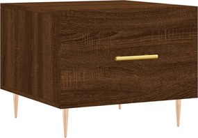 vidaXL Măsuță de cafea, stejar maro, 50x50x40 cm, lemn prelucrat