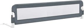 vidaXL Balustradă de protecție pat copii, gri, 180x42 cm, poliester