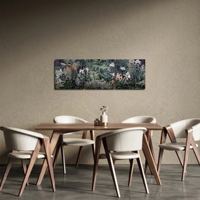 Tablou - Model de junglă pictat (cu ceas) (90x30 cm)