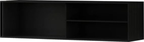 OFERTA Dulap TV suspendat MEORATI 150x40 cm, negru/stejar artizanat Calitatea II.