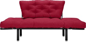 Canapea Extensibilă 2 locuri SUNNY, pentru terasă, 155x70x85 cm, Rosu-Enjoy