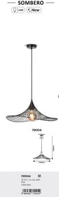 Pendul design modern Sombrero negru