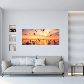 Tablou - Lebedă (120x50 cm)