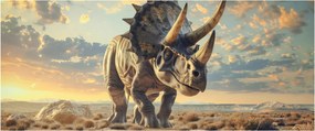 Tablou - Triceratops (120x50 cm)