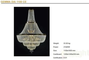Lustra imperial Cristal Bohemia Exclusive diametru 110cm Gemma 1100 CE