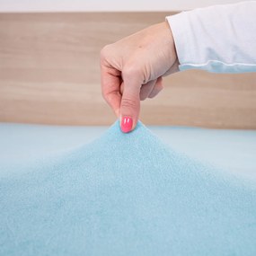 Cearșaf pat 4Home, din frotir, albastru deschis, 180 x 200 cm, 180 x 200 cm