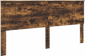vidaXL Tăblie cap cu headboard Stejar fumuriu 200 cm Lemn compozit