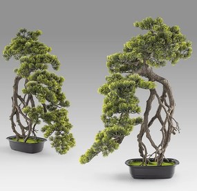 Set de 2 Plante artificiale, Kengai BONSAI 74cm