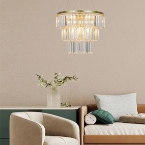Lustra suspendata design modern Tifanny auriu