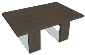 Măsuță de cafea Verno+ S 120 x 80 cm, stejar antracit / portocaliu