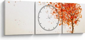 Tablou - Copac în vâmnt (cu ceas) (90x30 cm)