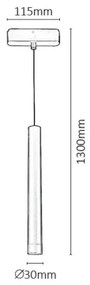 Lustră LED pentru sistem de șină monofazic Rabalux 70110 LiTrack LED/5W/24V 3000K