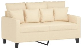 348825 vidaXL Canapea cu 2 locuri, crem, 120 cm, material textil