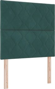 vidaXL Tăblie LED Verde închis 90 cm Catifea