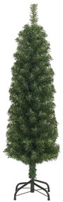 Brad de Craciun artificial slim cu suport, verde, 120 cm, PVC 1, 120 cm, Fara zapada