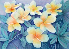 Tablou pe sticlă - Tufe tropicale (70x50 cm)