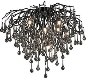 Paul Neuhaus 8091-18 - Lustru aplicat ICICLE 9xG9/40W/230V Ø 50 cm, negru