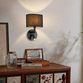 Brilagi - Lampă LED de perete DAYA 1xE14/40W/230V + LED/3W negru