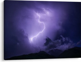 Tablou - cerul violet cu fulger (70x50 cm)