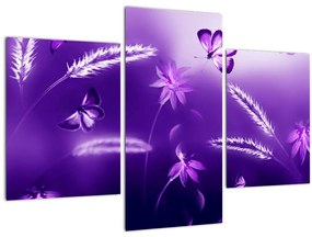 Tablou - Lunca cu fluturi (90x60 cm)