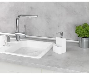 WENKO 3620115100 - Dispenser de săpun FESTIVAL, 10 x 18 cm, alb