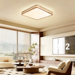 Brilagi - Plafonieră LED reglabilă MOLINA SQUARE LED/80W/230V stejar 60x60 cm + telecomandă