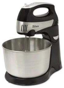 Mixer cu Bol Inox ZILAN ZLN-8198, Capacitate bol mare 4.3Litri, Putere 350W, Functie Turbo, 5 viteze