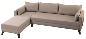 Colțar în L KORFU, crem, stânga