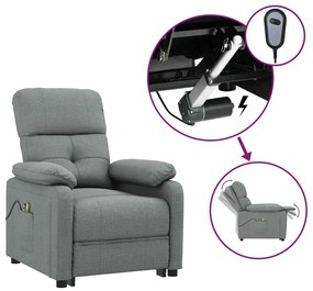 3073813 vidaXL Fotoliu de masaj electric rabatabil, gri închis, textil