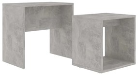 802889 vidaXL Set măsuțe de cafea, gri beton, 48 x 30 x 45 cm, PAL