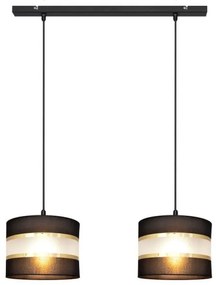 Lustră pe cablu HELEN 2xE27/15W/230V neagră/aurie
