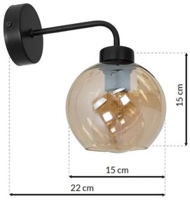 Aplică SOFIA 1xE27/60W/230V maro
