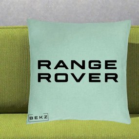Perna Personalizata cu emblema Range Rover, 40x40 cm, Verde Menta, Husa Detasabila, Perna Inclusa, BEKZ®