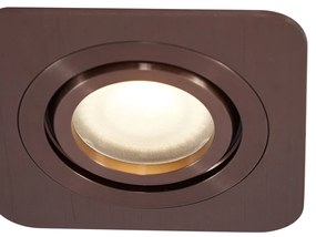 Set de 6 spoturi încastrate rotunjite bronz închis GU10 50mm IP44 - Alberto