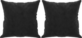 vidaXL Perne decorative, 2 buc., negru, 40x40 cm, catifea